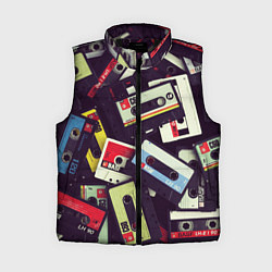 Женский жилет Кассета 90-е, цвет: 3D-черный