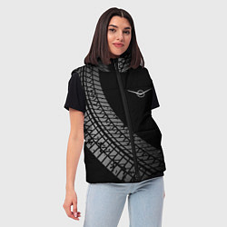 Женский жилет UAZ tire tracks, цвет: 3D-черный — фото 2