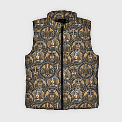 Женский жилет Паттерн из викингов, цвет: 3D-светло-серый