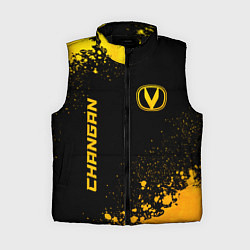 Женский жилет Changan - gold gradient: надпись, символ, цвет: 3D-черный