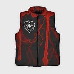 Женский жилет Гранж, разводы и паук, цвет: 3D-красный
