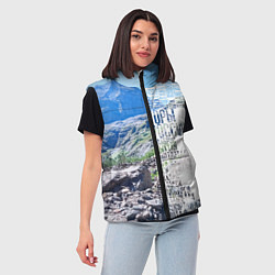 Женский жилет Горы России, цвет: 3D-черный — фото 2
