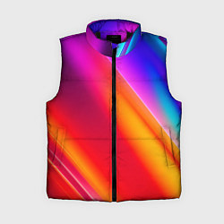 Женский жилет Неоновая радуга, цвет: 3D-черный
