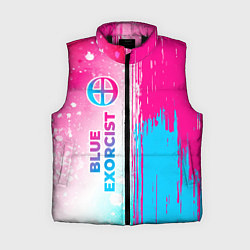 Женский жилет Blue Exorcist neon gradient style: по-вертикали, цвет: 3D-черный