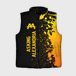 Женский жилет Asking Alexandria - gold gradient: по-вертикали, цвет: 3D-черный