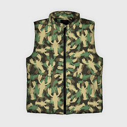 Женский жилет Камуфляж из раков, цвет: 3D-черный