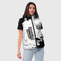 Женский жилет Five Finger Death Punch и рок символ на светлом фо, цвет: 3D-черный — фото 2