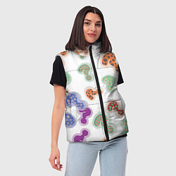 Женский жилет Вопросики, цвет: 3D-красный — фото 2