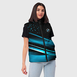 Женский жилет BMW sign БМВ, цвет: 3D-светло-серый — фото 2