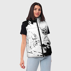 Женский жилет Pink Floyd и рок символ на светлом фоне, цвет: 3D-черный — фото 2