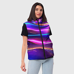 Женский жилет Неоновые волны, цвет: 3D-красный — фото 2