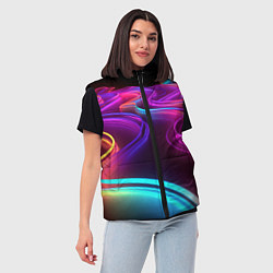 Женский жилет Неоновые волны, цвет: 3D-светло-серый — фото 2
