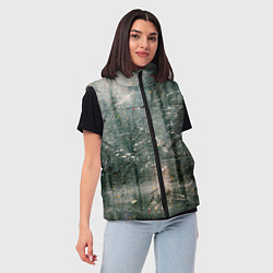 Женский жилет Тени деревьев и краски, цвет: 3D-черный — фото 2
