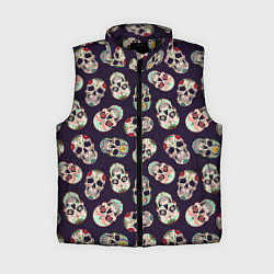 Женский жилет Узор с черепами Pattern with skulls