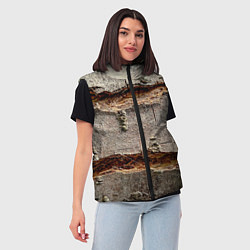 Женский жилет Деревянный разлом, цвет: 3D-красный — фото 2