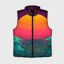 Женский жилет Синтовый закат, цвет: 3D-черный