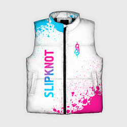 Женский жилет Slipknot neon gradient style: надпись, символ, цвет: 3D-черный