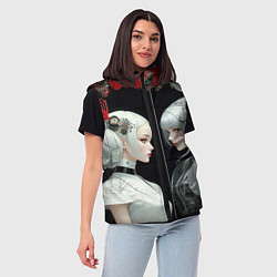 Женский жилет Девушки андроиды, цвет: 3D-черный — фото 2