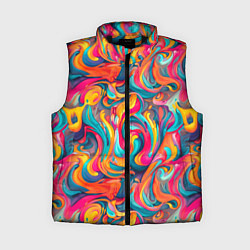 Женский жилет Разноцветные мазки красок