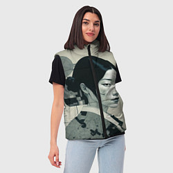 Женский жилет Сосредоточение вокруг японской девушки, цвет: 3D-черный — фото 2
