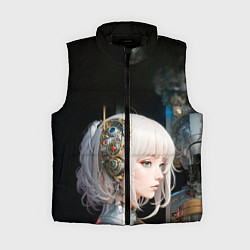 Женский жилет Девушка андроид, цвет: 3D-черный