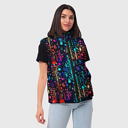 Женский жилет Флуоресцентные Цветы, цвет: 3D-светло-серый — фото 2