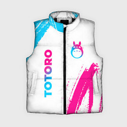Женский жилет Totoro neon gradient style: надпись, символ, цвет: 3D-черный