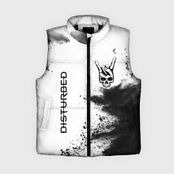 Женский жилет Disturbed и рок символ на светлом фоне, цвет: 3D-черный