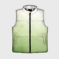 Женский жилет Абстрактный лаймовый акварельный фон, цвет: 3D-светло-серый