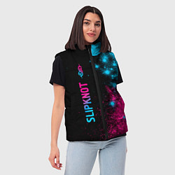 Женский жилет Slipknot - neon gradient: по-вертикали, цвет: 3D-черный — фото 2