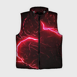 Женский жилет Красные молнии, цвет: 3D-светло-серый