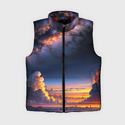 Женский жилет Млечный путь и облака на закате