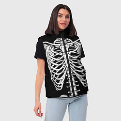 Женский жилет Skeleton ribs, цвет: 3D-черный — фото 2