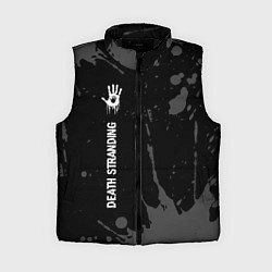 Женский жилет Death Stranding glitch на темном фоне: по-вертикал, цвет: 3D-черный