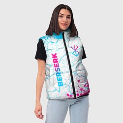 Женский жилет Berserk neon gradient style: надпись, символ, цвет: 3D-черный — фото 2