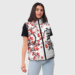 Женский жилет Цветущее дерево сакуры, цвет: 3D-светло-серый — фото 2