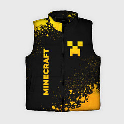 Женский жилет Minecraft - gold gradient: надпись, символ