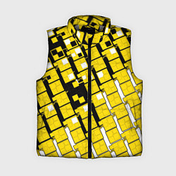 Женский жилет Киберпанк квадраты жёлтые
