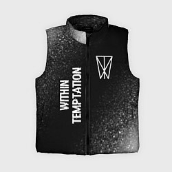 Женский жилет Within Temptation glitch на темном фоне: надпись,, цвет: 3D-черный