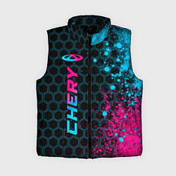 Женский жилет Chery - neon gradient: по-вертикали, цвет: 3D-черный