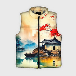 Женский жилет Краски природы, цвет: 3D-светло-серый