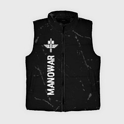Женский жилет Manowar glitch на темном фоне: по-вертикали, цвет: 3D-черный