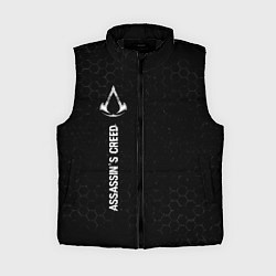 Женский жилет Assassins Creed glitch на темном фоне: по-вертикал, цвет: 3D-черный