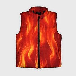 Женский жилет Огонь рыжий, цвет: 3D-черный