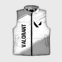 Женский жилет Valorant glitch на светлом фоне: надпись, символ, цвет: 3D-черный