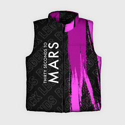 Женский жилет Thirty Seconds to Mars rock legends: по-вертикали, цвет: 3D-черный