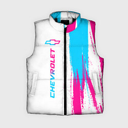 Женский жилет Chevrolet neon gradient style: по-вертикали, цвет: 3D-черный