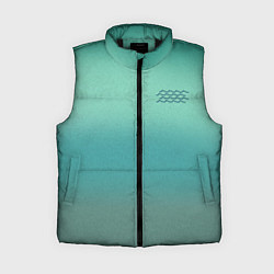 Женский жилет Бирюзовый цвет морской волны, цвет: 3D-черный
