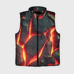 Женский жилет Красные плиты с лавой, цвет: 3D-светло-серый