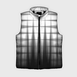 Женский жилет Черная градиентная клетка, цвет: 3D-черный